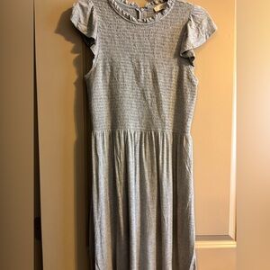 LOFT Grey Mini Dress with Flutter Sleeves